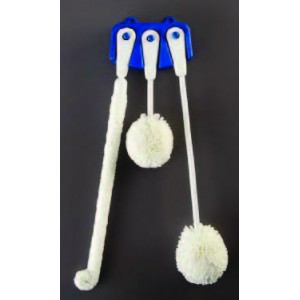 Foam-tipped lab cleaning brushes